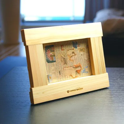 ヒノキフォトフレーム | ノベルティや記念品でSDGsに間伐材、木製