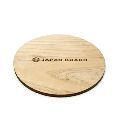 杉サークルコースター | ノベルティや記念品でSDGsに間伐材、木製