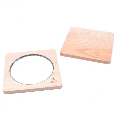 ドラッグストアーズ　最新ノベルティ木製ミラー2種類 値下げ❣️ドラッグストアーズ ノベルティ 木製ミラー - メルカリ