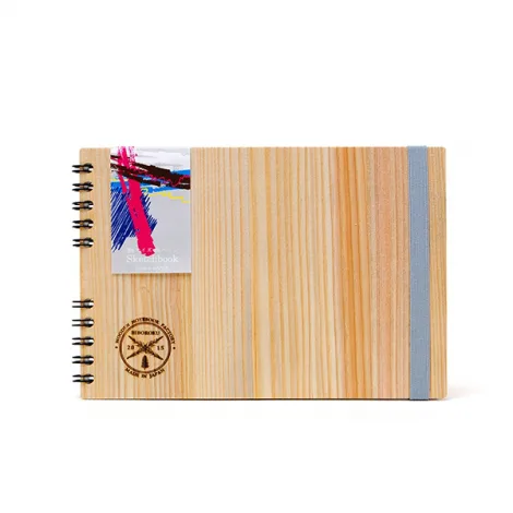 木の表紙がおしゃれなスケッチブック Sdgs 脱プラ対応のオリジナル商品 ノベルティに 木製ノベルティwood