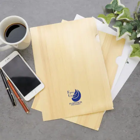 木製A4ファイル | ノベルティや記念品でSDGsに間伐材、木製グッズのWood+