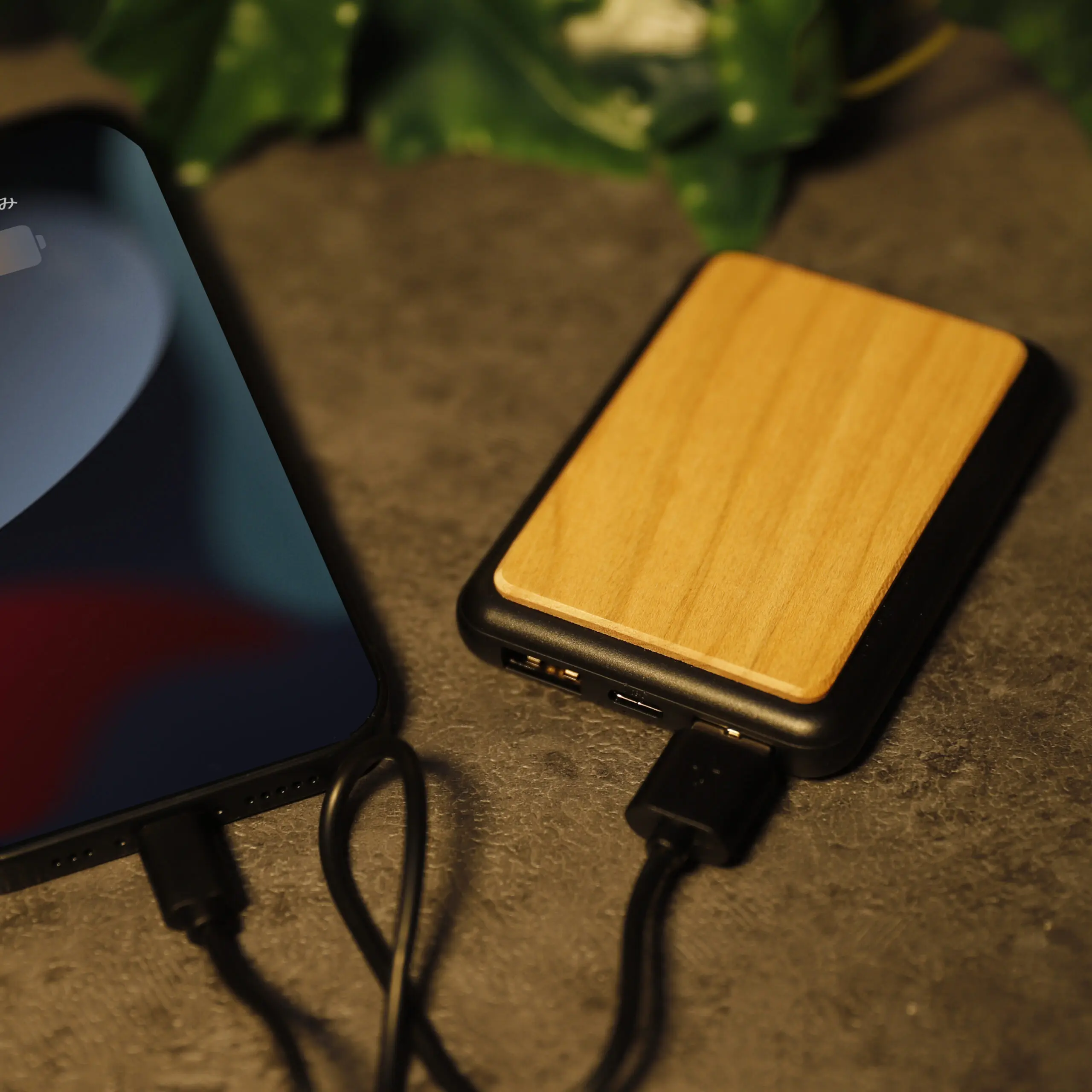 モバイルバッテリー | ノベルティや記念品でSDGsに間伐材、木製グッズ