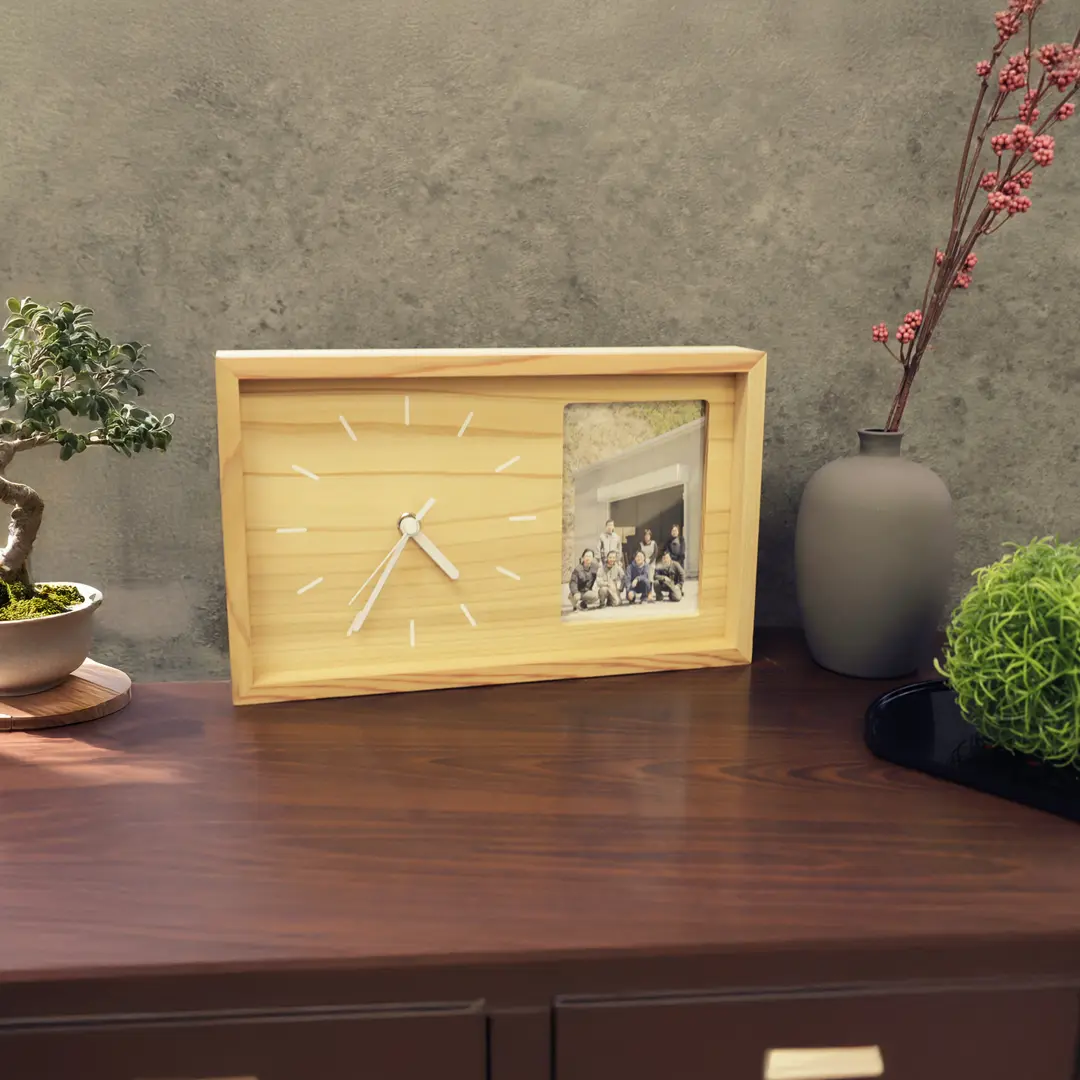  フォトフレームと時計のセット 楽天市場】【送料無料】 フォトフレーム 写真立て 写真 入れ たて