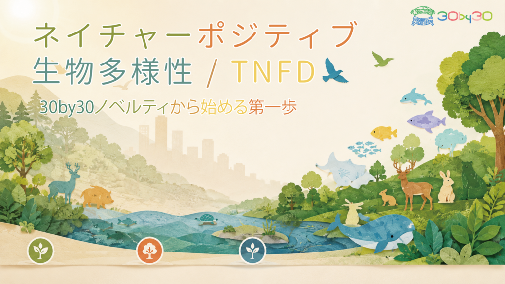 ネイチャーポジティブ待ったなし！30by30ノベルティから始める、生物多様性・TNFD対応の第一歩